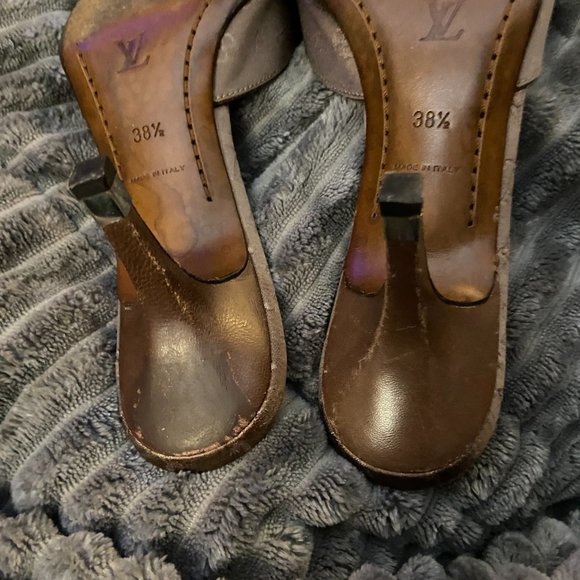 Louie Vuitton Heeled Sandals Size 38.5 - Picture 10 of 11